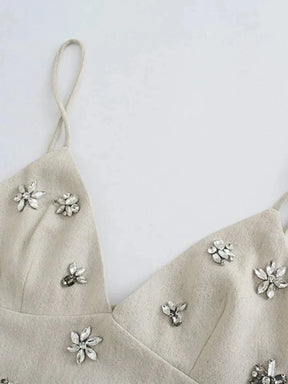 Vestido Linho bordado - Novidade