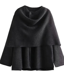 Casaco com Gola Assimétrica – Inverno com Estilo e Conforto
