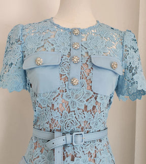 Vestido Renda Luxo - com cinto