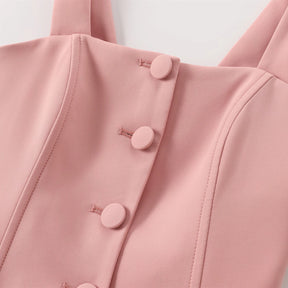 Conjunto Feminino 3 Peças: Blazer, Colete Corset e Short Saia de Cintura Alta