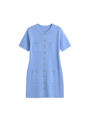 Vestido Com botões elegante