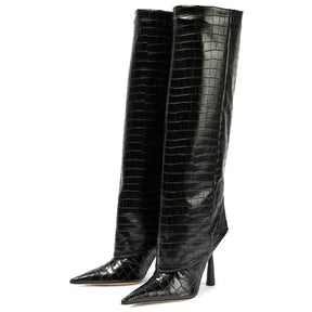 Bota Cano Alto com Salto Fino – Design Moderno e Elegante