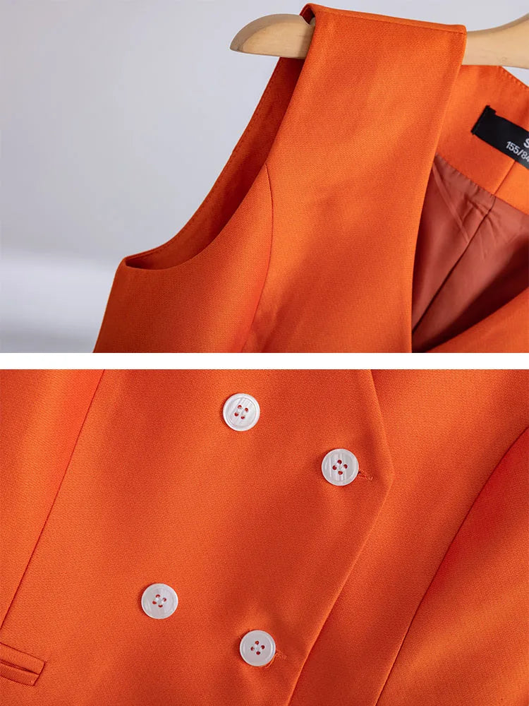 Conjunto Tres Peças Alfaiataria - Colete, Calça e Blazer