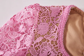 Vestido Renda Com Cinto - Luxo