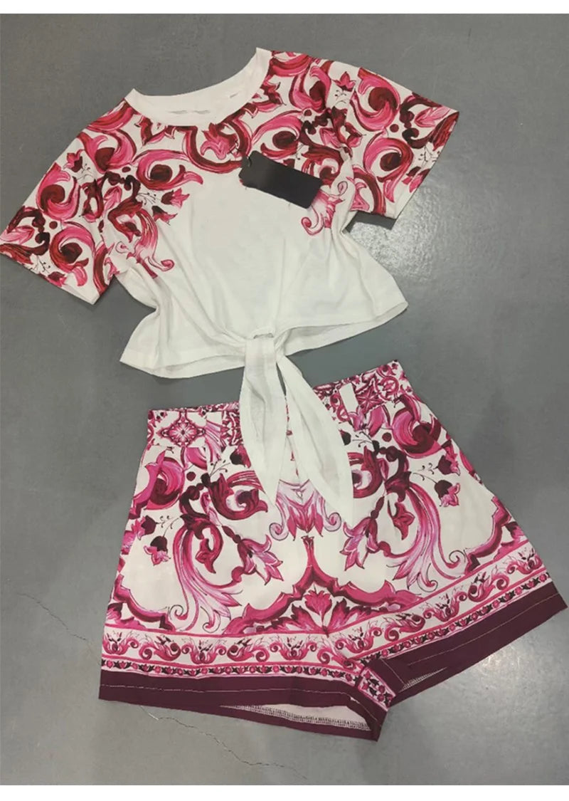 Conjunto Estampa  DG - shorts e top elegante