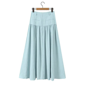 Conjunto – Colete Sem Mangas + Saia plissada com Bolsos