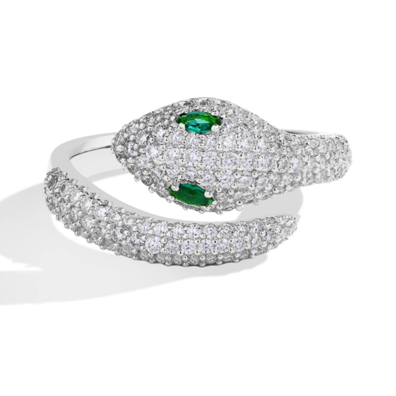 Anel Cobra – Cravejado com Zircônias e Prata S925