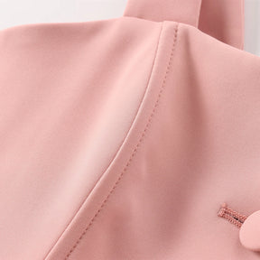 Conjunto Feminino 3 Peças: Blazer, Colete Corset e Short Saia de Cintura Alta