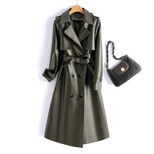 Trench Coat Couro de Cabra(Pelica)– Cintura Marcada e Caimento Sofisticado