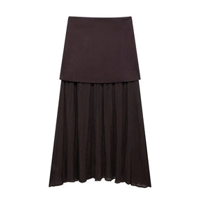Conjunto – Toque Retrô Elegante, Blusa Tricotada Sem Mangas + Saia Longa Moderna