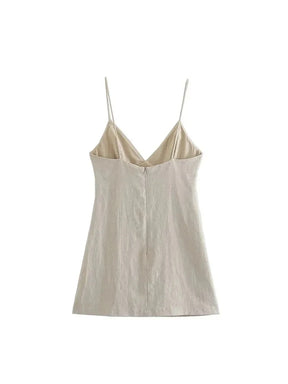 Vestido Linho bordado - Novidade
