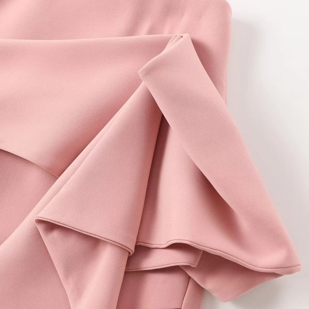 Conjunto Feminino 3 Peças: Blazer, Colete Corset e Short Saia de Cintura Alta