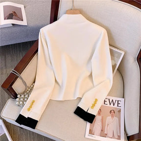 Cardigan Com botões dourado Rosa