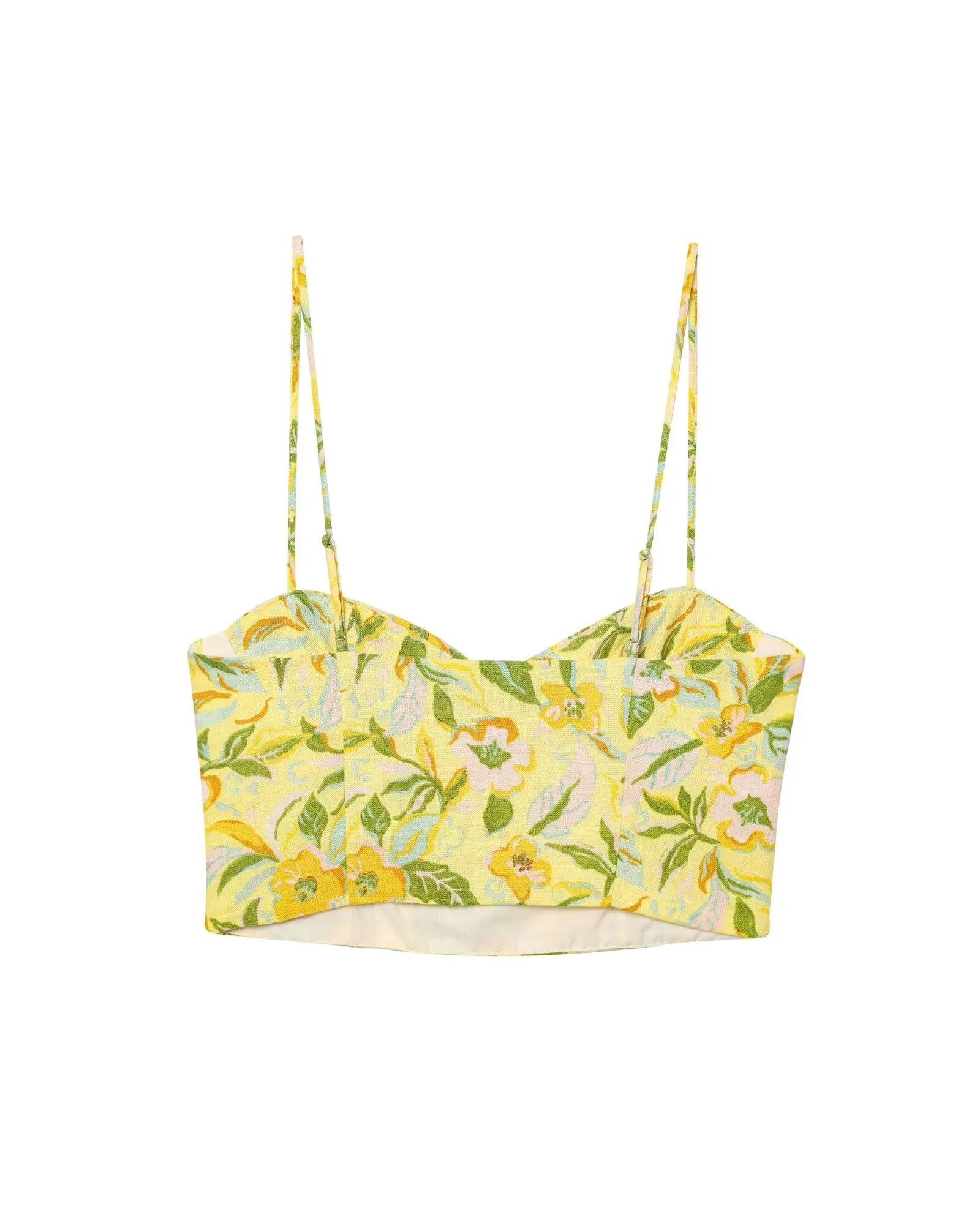 Conjunto Floral com Top Cropped e Saia Evase – Duas Peças Elegantes