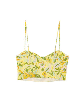 Conjunto Floral com Top Cropped e Saia Evase – Duas Peças Elegantes