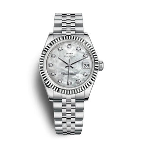 Relógio Feminino – Luxo Fashion, Quartzo, Aço, Com Strass