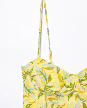 Conjunto Floral com Top Cropped e Saia Evase – Duas Peças Elegantes