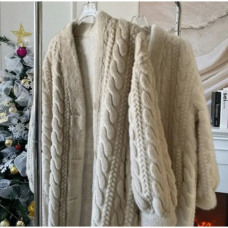 Sobretudo Blusão Tricô Super Quente