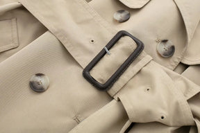 Trench Coat Feminino Slim com Gola e Cinto
