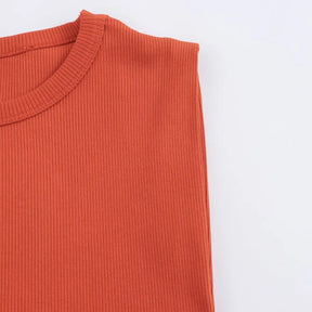 Vestido Longo Estilo Francês  com Cinto Gola Redonda
