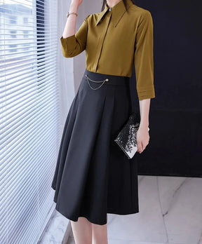 Conjunto saia e Camisa Alfaiataria Luxo