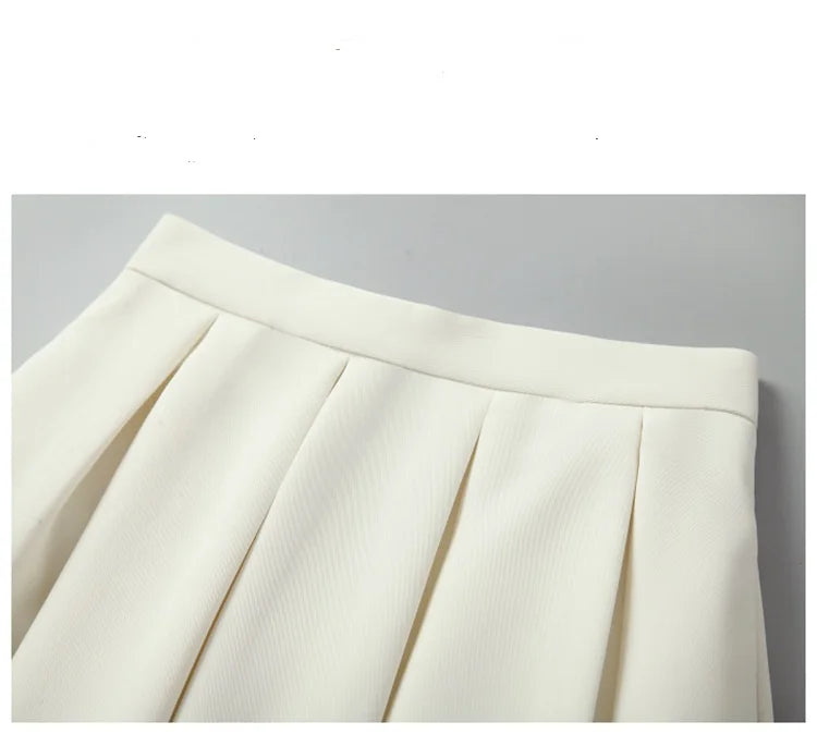 Saia Midi com bolsos alfaiataria