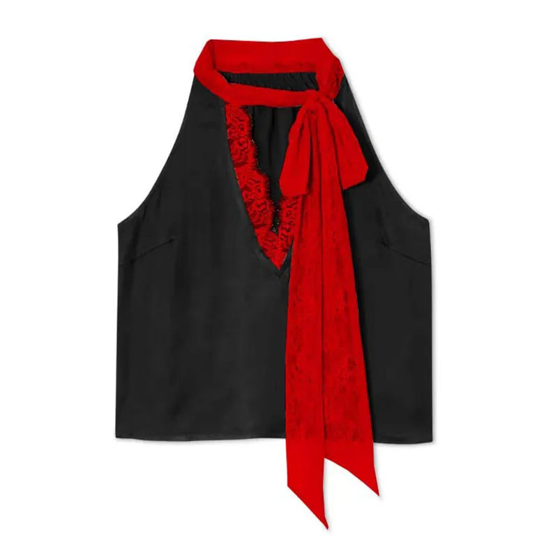 Conjunto Luxo com Renda Contrastada e Saia Longa – Elegância Atemporal