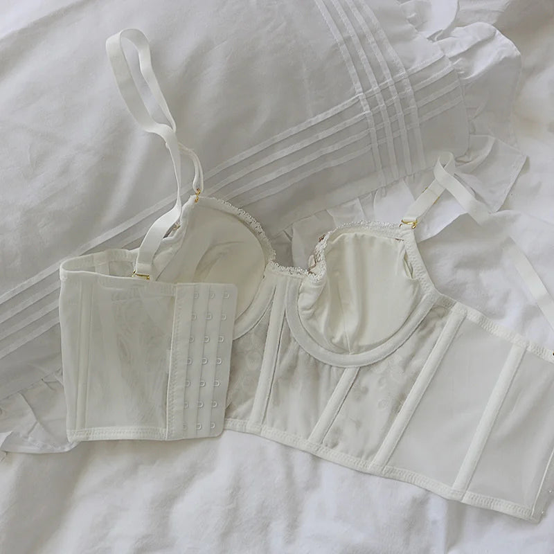 Corset Bordado de Renda - Designer Sofisticado