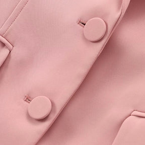 Conjunto Feminino 3 Peças: Blazer, Colete Corset e Short Saia de Cintura Alta