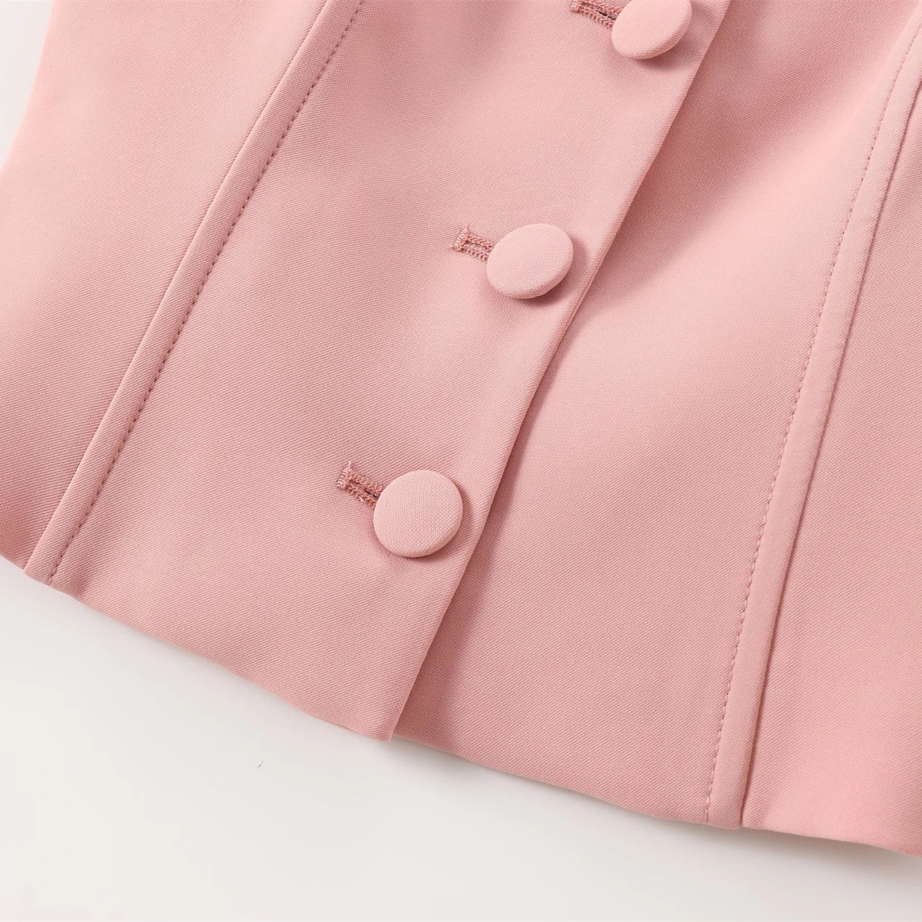 Conjunto Feminino 3 Peças: Blazer, Colete Corset e Short Saia de Cintura Alta