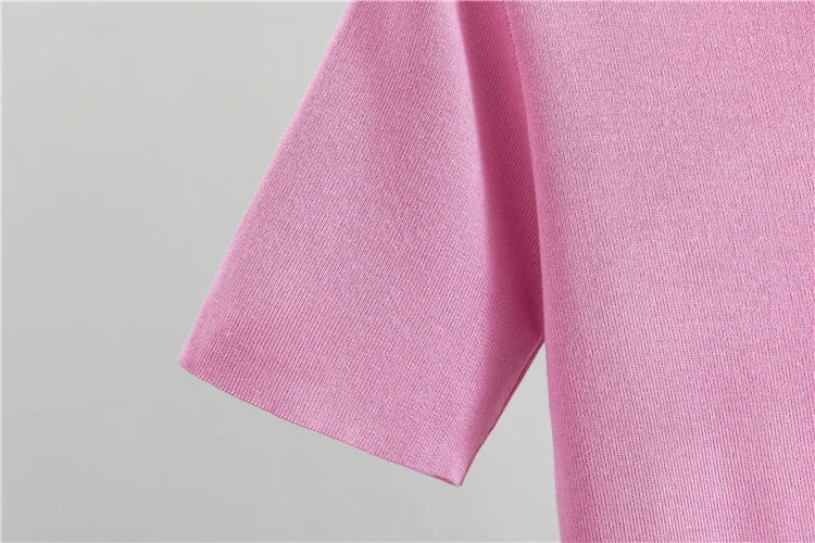 onjunto Executivo Feminino – Tricô Elegante com Casaco Longo e Saia