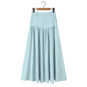 Conjunto – Colete Sem Mangas + Saia plissada com Bolsos