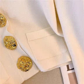 Cardigan Com botões dourado Rosa