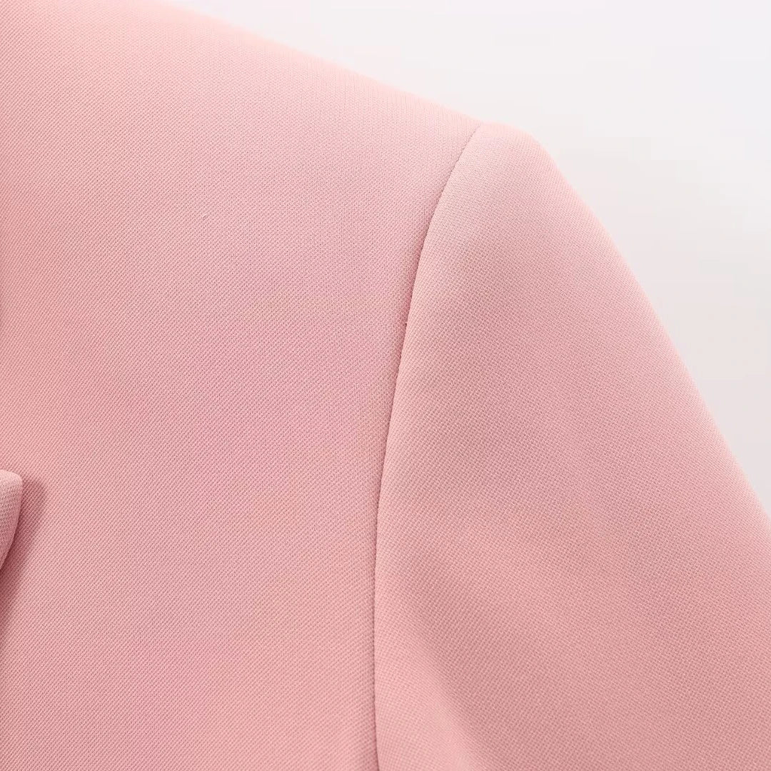 Conjunto Feminino 3 Peças: Blazer, Colete Corset e Short Saia de Cintura Alta