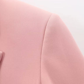 Conjunto Feminino 3 Peças: Blazer, Colete Corset e Short Saia de Cintura Alta