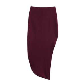 Conjunto Assimétrico Retrô Chic com Top de Amarração e Saia Midi com Fenda – Elegância de Verão em Silhueta Esculpida