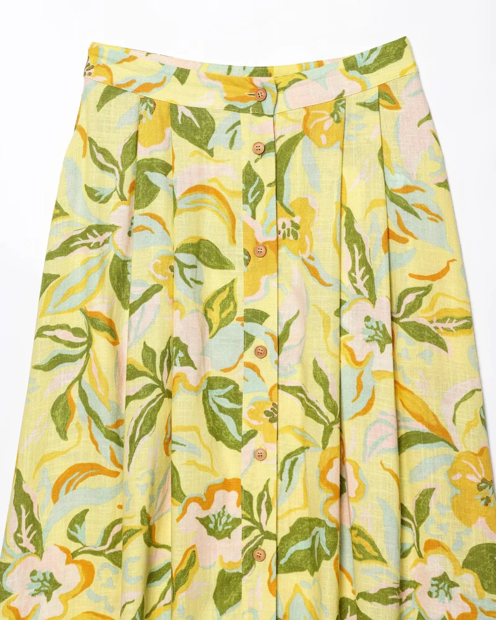 Conjunto Floral com Top Cropped e Saia Evase – Duas Peças Elegantes