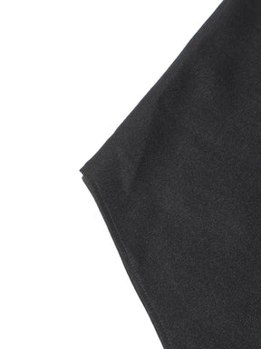 Vestido Longo Bicolor com Decote Reto – Cintura Alta e Saia Plissada em Silhueta Escultural