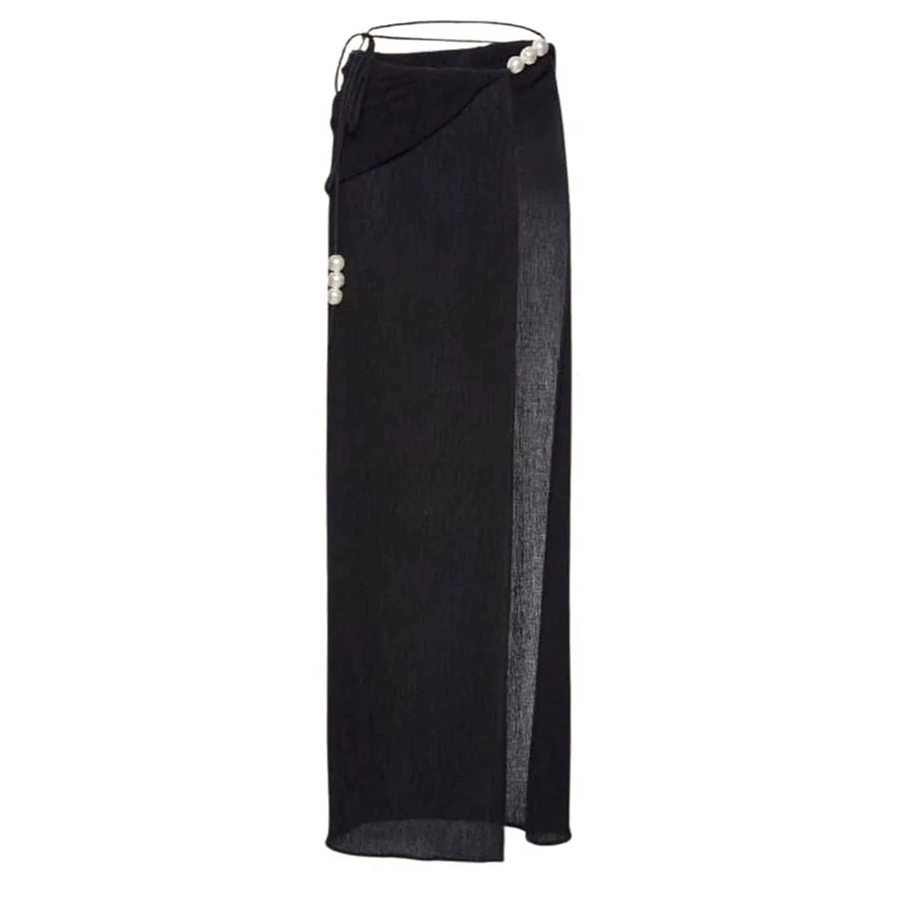 Conjunto Luxuoso com Pérolas – Biquíni Halter 3 Peças com Saída Ombro a Ombro