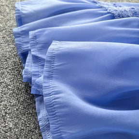 Vestido Renda Longo com Manga Bufante – Renda Delicada e Faixa Ajustável