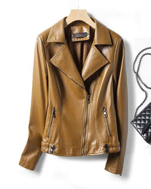 Jaqueta Feminina em Couro de Cabra (Pelica) – Modelo Curto com Acabamento Impecável