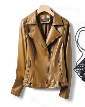 Jaqueta Feminina em Couro de Cabra (Pelica) – Modelo Curto com Acabamento Impecável