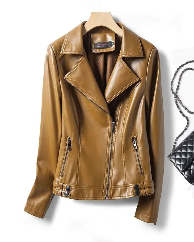 Jaqueta Feminina em Couro de Cabra (Pelica) – Modelo Curto com Acabamento Impecável