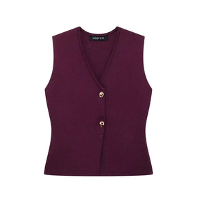 Conjunto – Toque Retrô Elegante, Blusa Tricotada Sem Mangas + Saia Longa Moderna