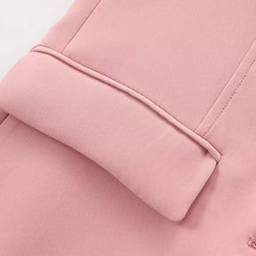 Conjunto Feminino 3 Peças: Blazer, Colete Corset e Short Saia de Cintura Alta