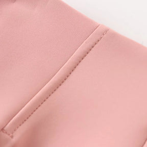 Conjunto Feminino 3 Peças: Blazer, Colete Corset e Short Saia de Cintura Alta