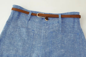 Conjunto – Colete Sem Mangas com Botões + Calça Reta com Cinto, Look Casual Chic 2 Peças