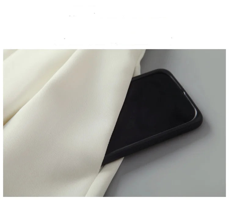 Saia Midi com bolsos alfaiataria