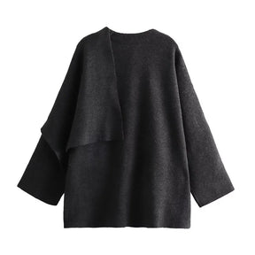 Casaco com Gola Assimétrica – Inverno com Estilo e Conforto