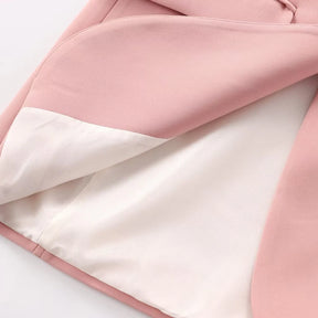 Conjunto Feminino 3 Peças: Blazer, Colete Corset e Short Saia de Cintura Alta